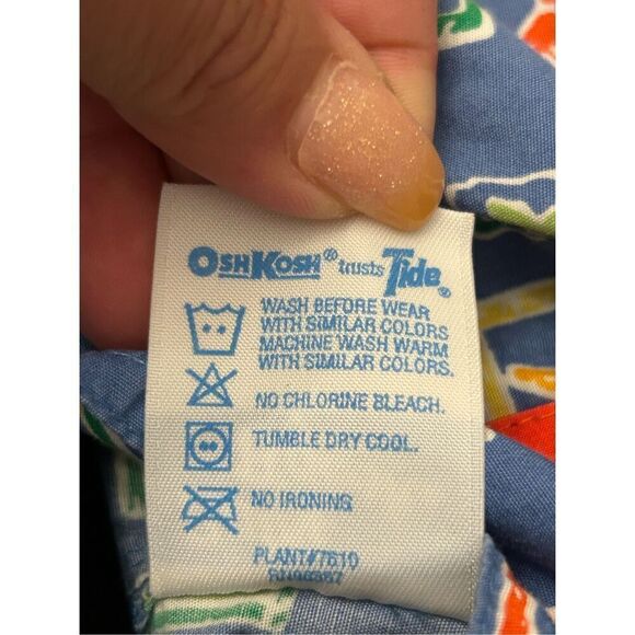 <RARE!!> Vintage Baby Oshkosh B'gosh Overalls 6-9Month Sea Life Ocean Fish Crab - Picture 5 of 6